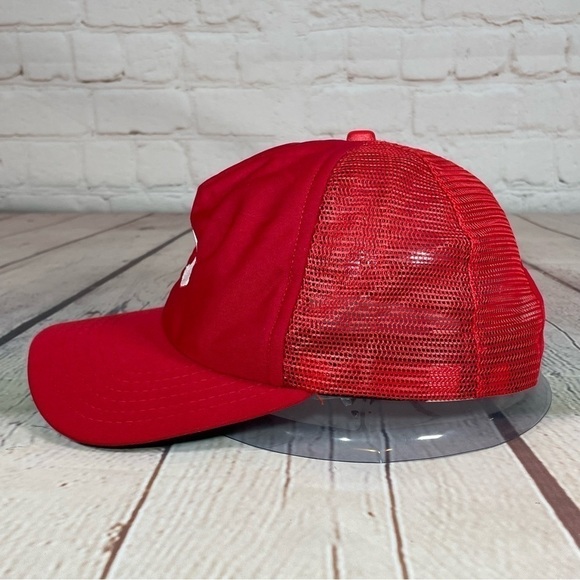 Vintage Super Mario Bros Nintendo Hat Snap Back Mesh Trucker Cap Red Made in USA - Picture 3 of 8